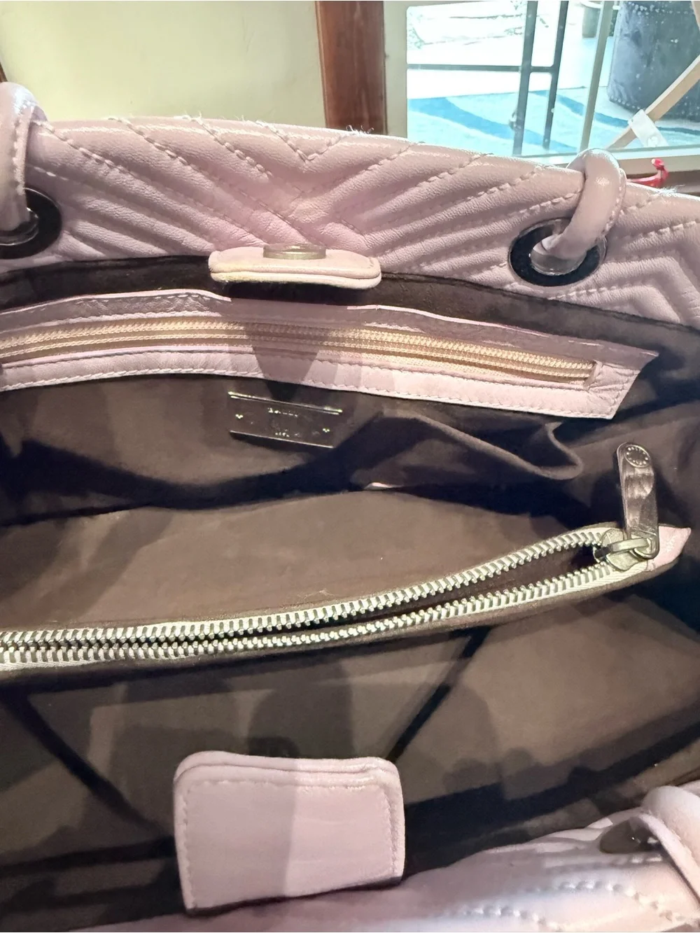Bally Quilted Lavender Manuela Tote with Tassel
